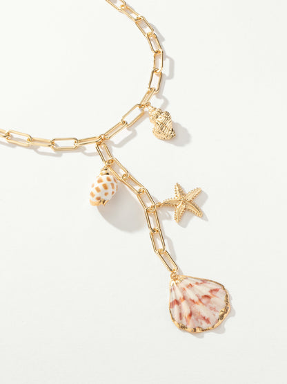 ["Seashore Shell Charm Necklace"]