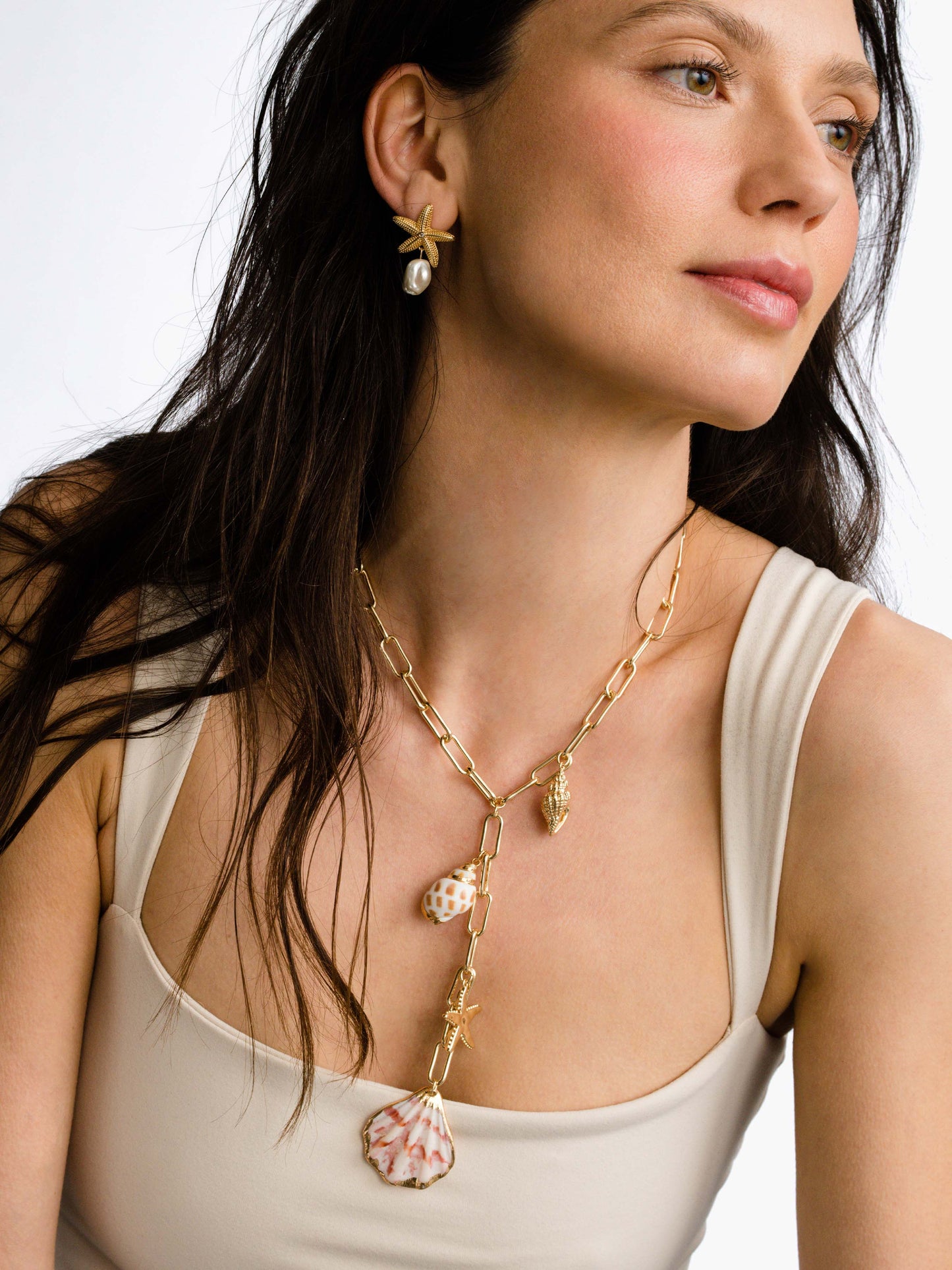 Seashore Shell Charm Necklace