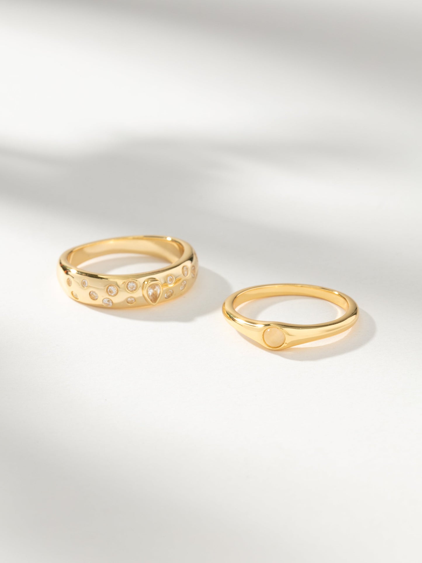 Aqua Ring Stack (Set of 2) | Gold | Product Image | Uncommon James