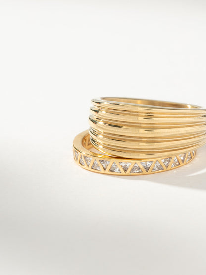 ["Chateau Statement Ring (Set of 2) ", " Gold ", " Product Image ", " Uncommon James"]