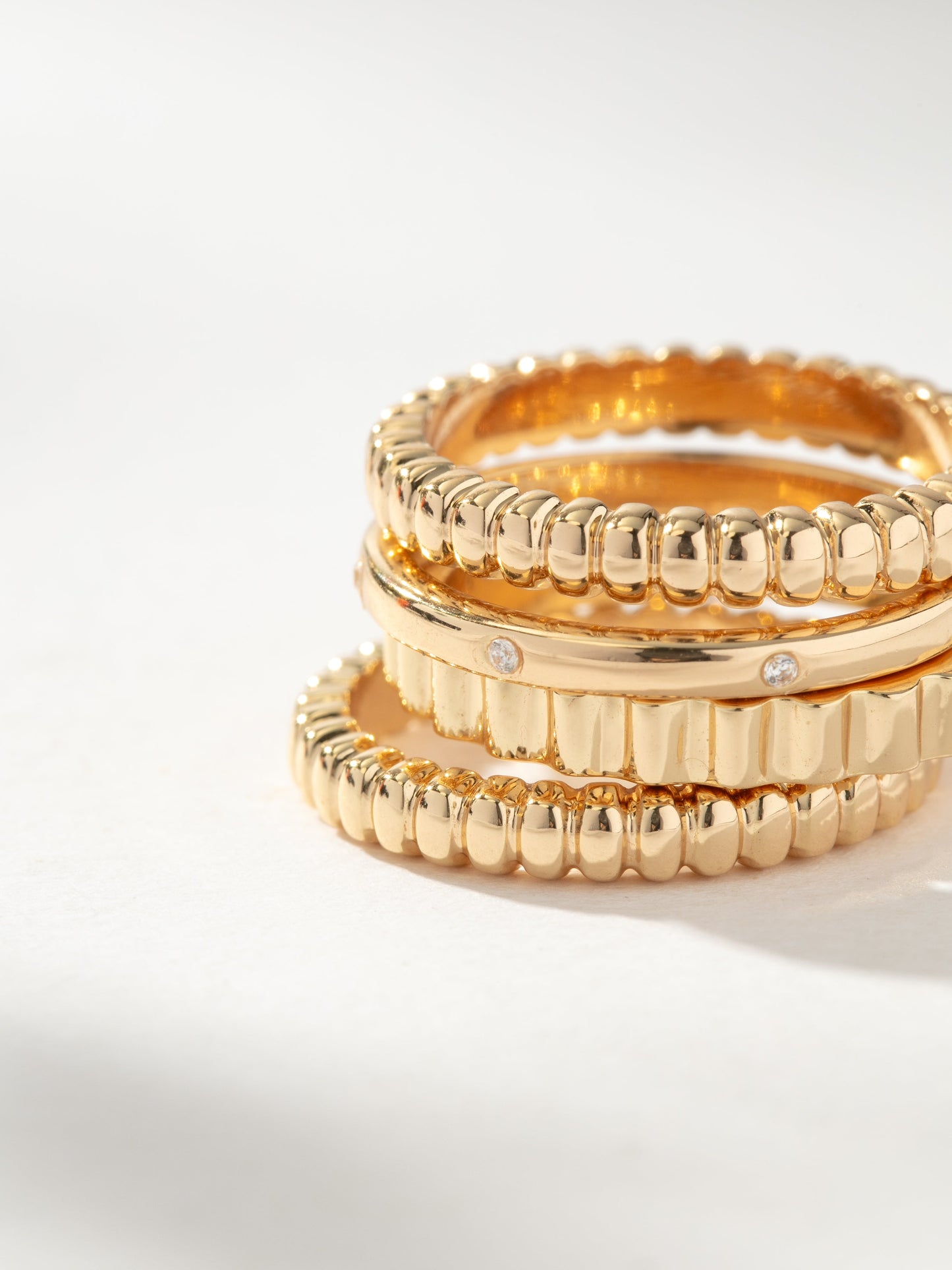 High Tide Ring Stack (Set of 4) | Gold | Product Image | Uncommon James