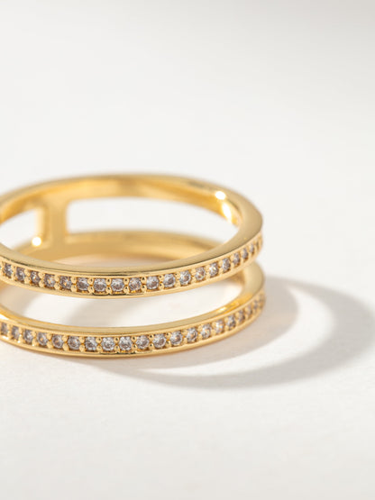 ["Whim Pavé Stacked Ring ", " Gold ", " Product Image ", " Uncommon James"]
