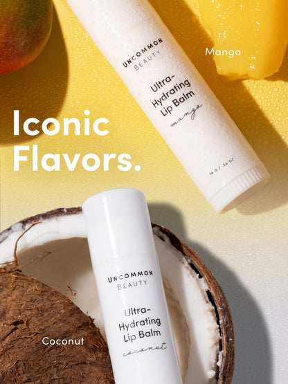 ["Ultra Hydrating Lip Balm ", " Mango / .56 OZ ", " Lifestyle Image ", " Uncommon Beauty"]