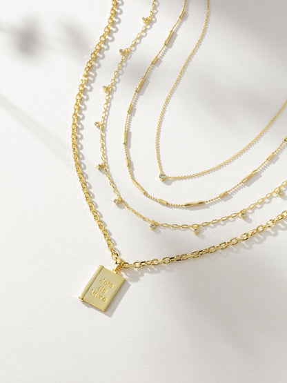 ["Daydreaming Chain Necklace Stack ", " Gold ", " Product Image ", " Uncommon James"]