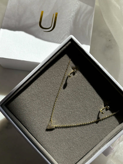["Love You Forever Gold Jewelry Set ", " Lifestyle Image ", " Uncommon James"]