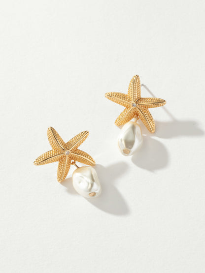 ["Starfish Pearl Earrings"]
