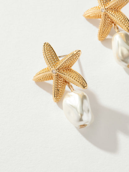 ["Starfish Pearl Earrings"]