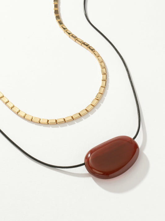 Sunkissed Stone Necklace Stack | Campaign Image | Uncommon James
