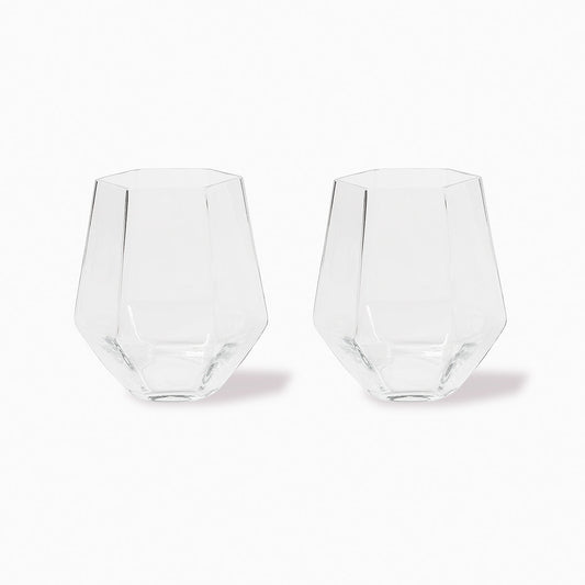 Geometric Wine Glasses (Set of 2) | Lifestyle Image | Uncommon James Home