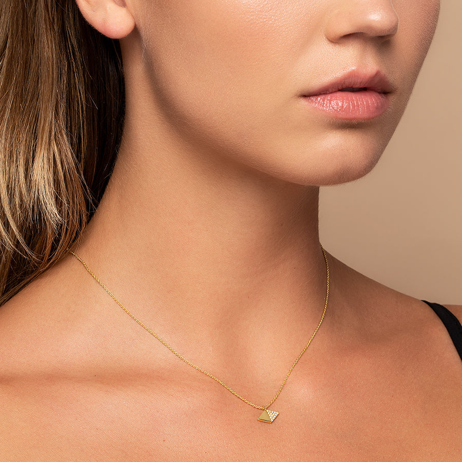 Split Personality Vermeil Necklace | Gold Vermeil | Model Image | Uncommon James