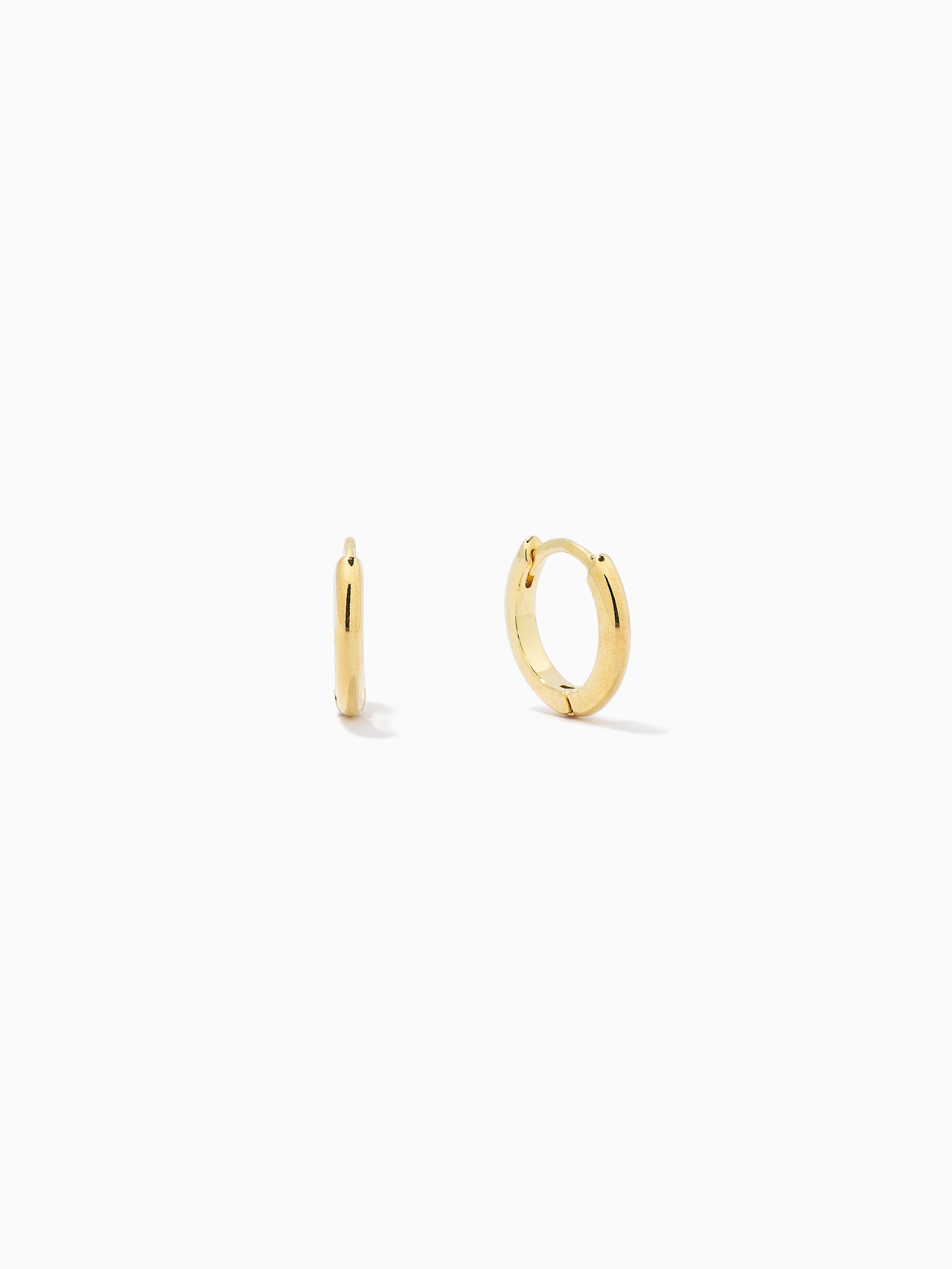 Mini Everyday Vermeil Huggies | Gold Vermeil | Product Detail Image | Uncommon James