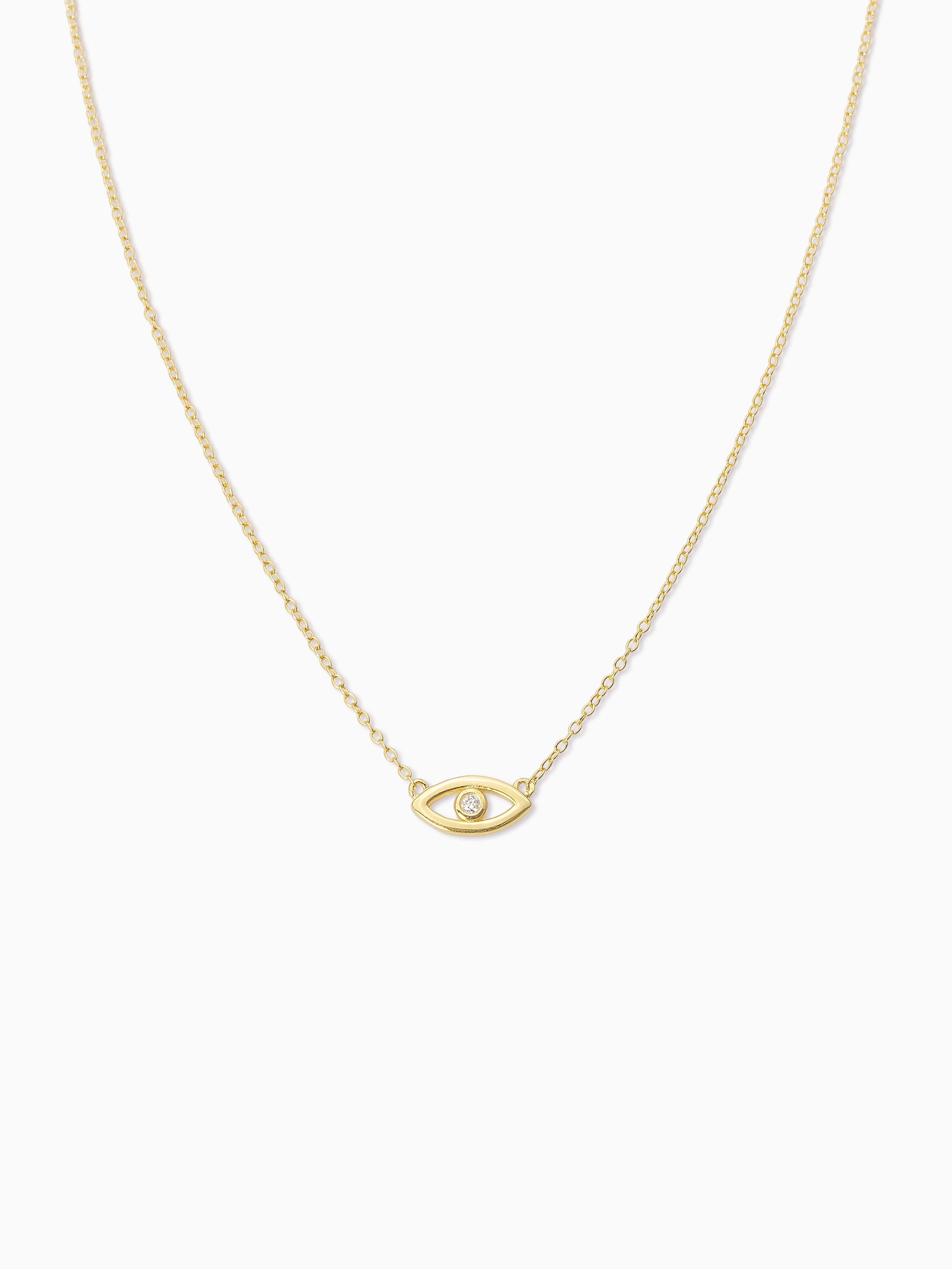 Evil Eye Vermeil Necklace | Gold | Product Detail Image | Uncommon James