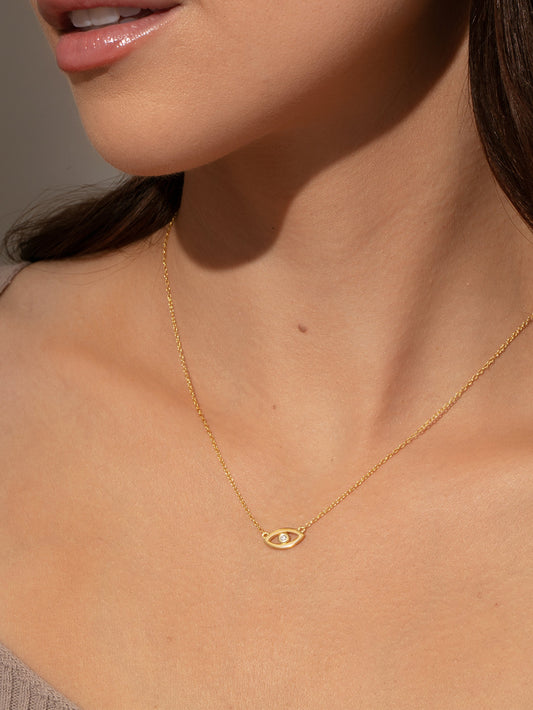 Evil Eye Vermeil Necklace | Gold | Product Image | Uncommon James