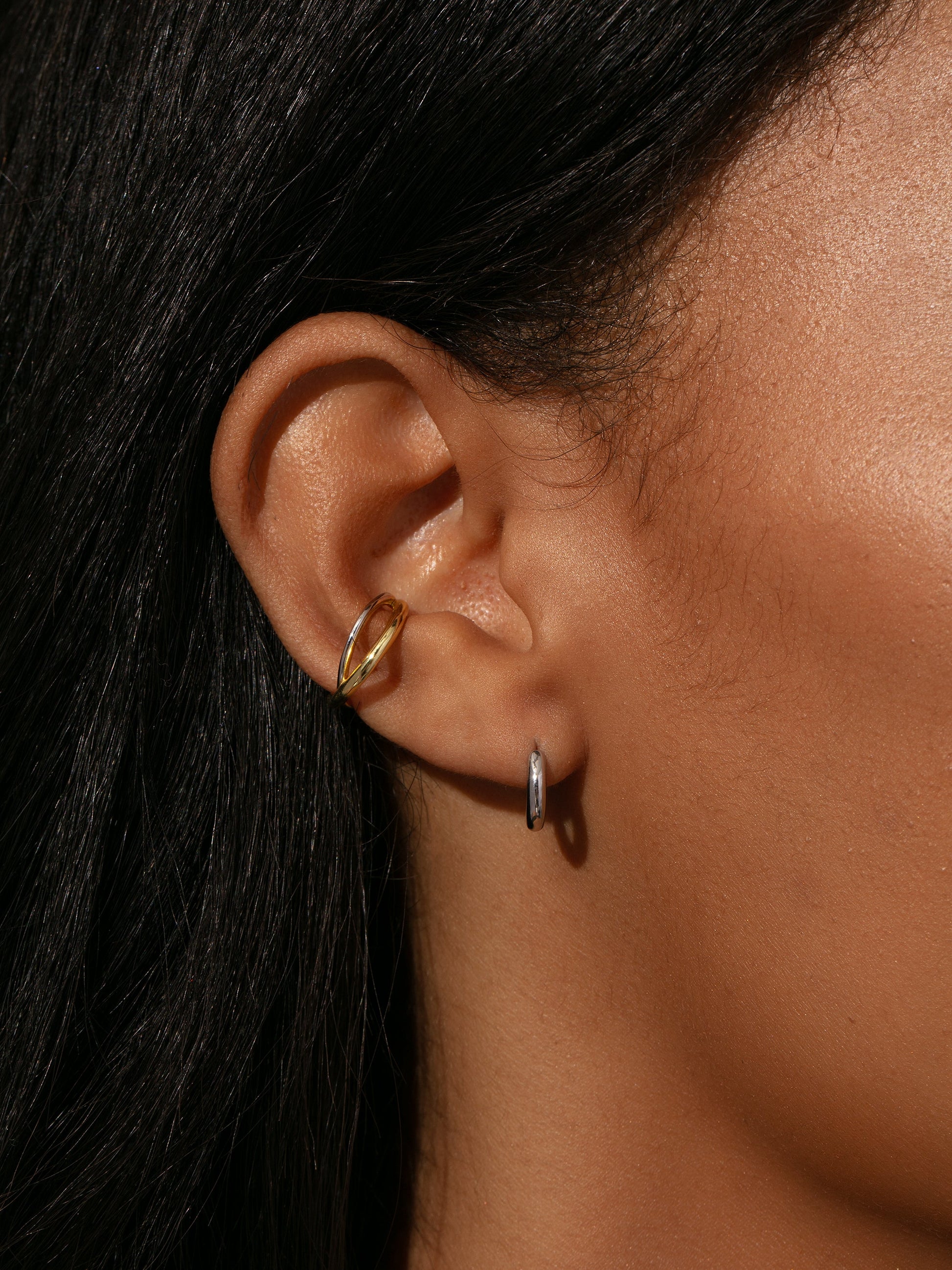 Mixed Ear Cuff | Mixed Metal | Model Image | Uncommon James