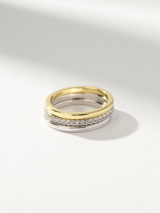 Mixed Ring Stack (Set of 3) | Mixed Metal | Model Image | Uncommon James