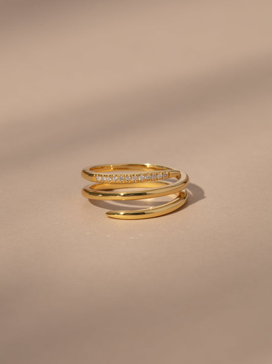 Vermeil Minimal Glam Spiral Ring | Gold Vermeil | Product Image | Uncommon James