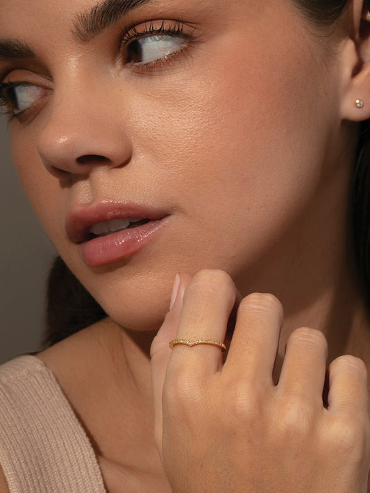 Take A Dip Pavé Ring | Gold | Product Image | Uncommon James