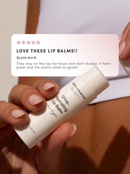 ["Ultra Hydrating Lip Balm ", " Mango / .56 OZ ", " Lifestyle Image ", " Uncommon Beauty"]