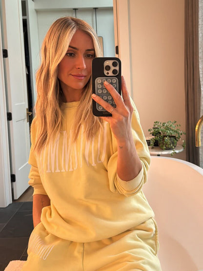 ["Forever Uncommon Sweatshirt ", "  Yellow ", " Campaign Image ", " Uncommon Lifestyle"]