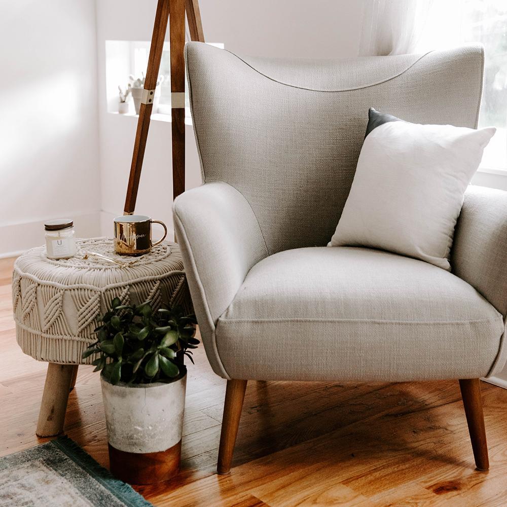 LEATHER ACCENT PILLOW COVER