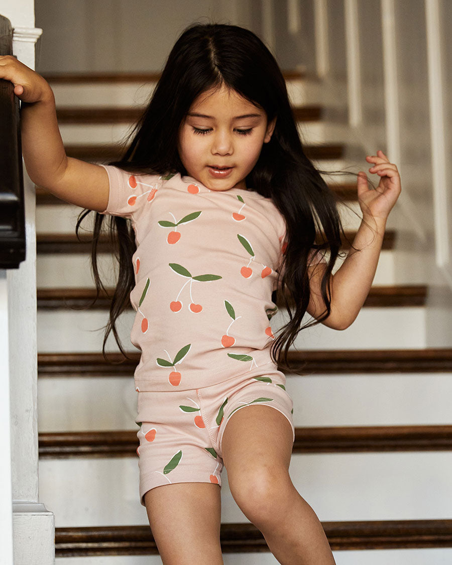 short-sleeve pajamas - citrus & cherries