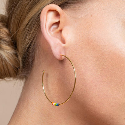 ["RAINBOW HOOP EARRINGS"]