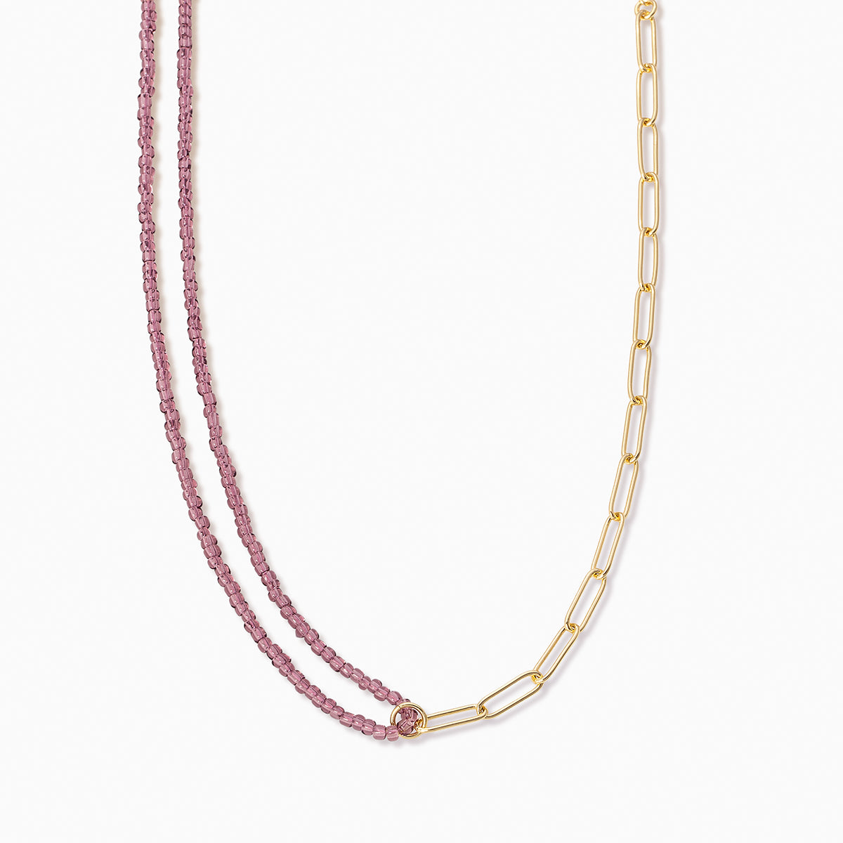 Bead and Chain Necklace | GOLD
