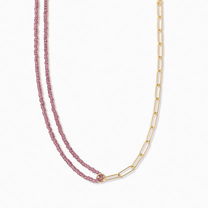 Bead and Chain Necklace | GOLD