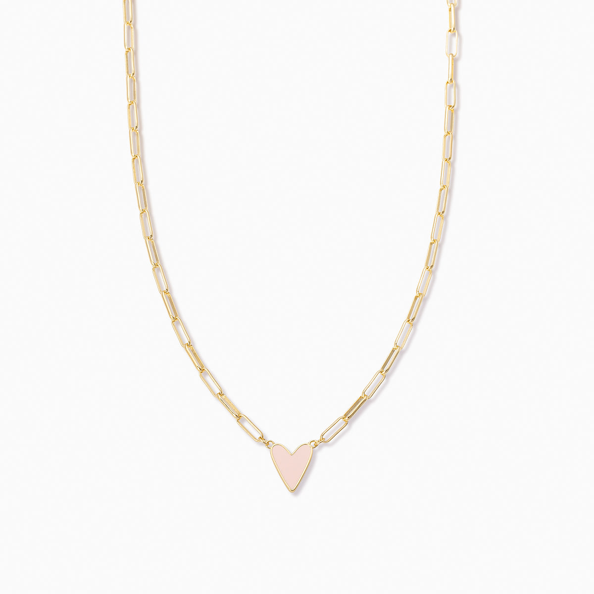 Off White Enamel Heart | GOLD