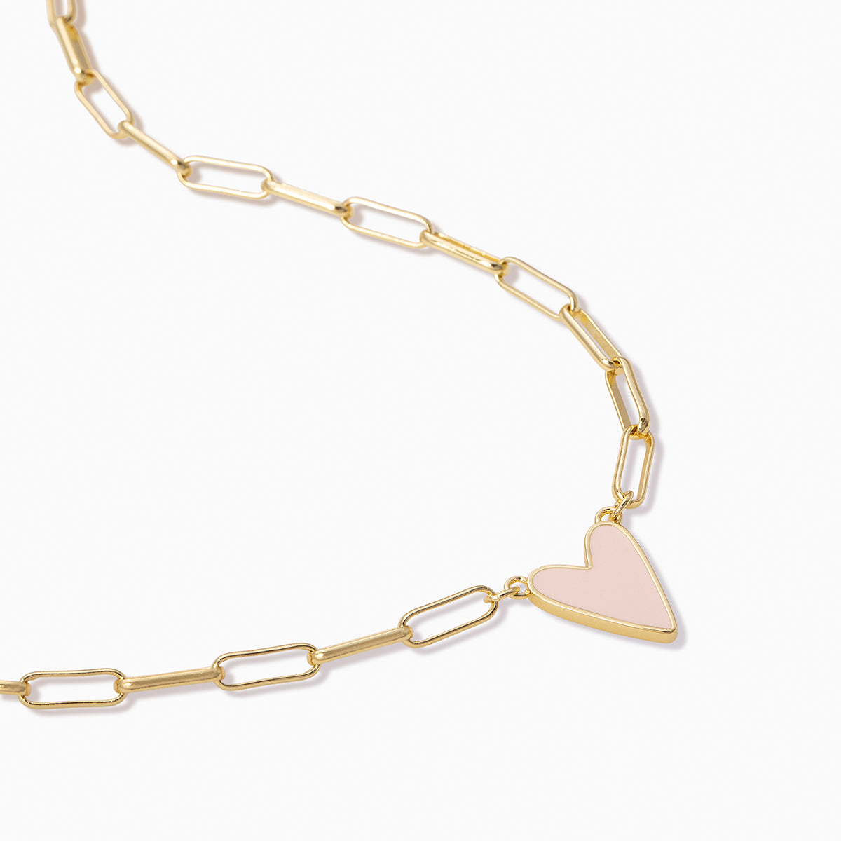 Off White Enamel Heart | GOLD