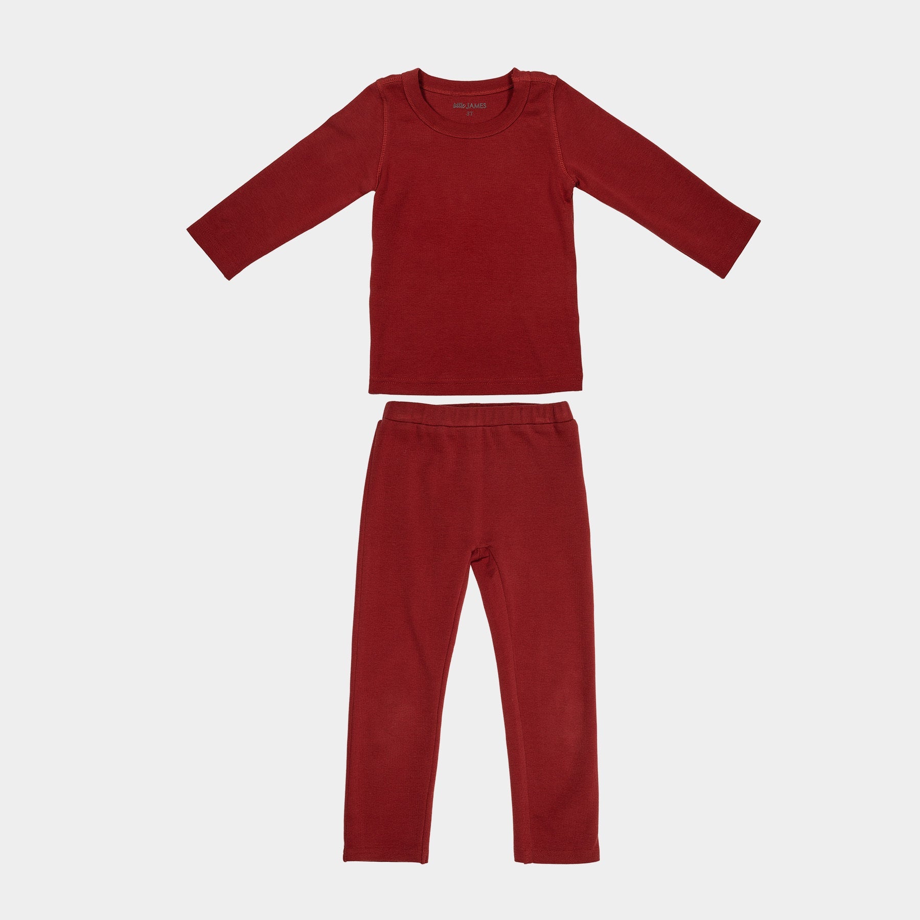 Long-Sleeve Pajamas | SOLID RED