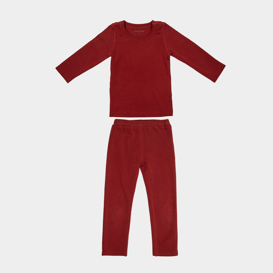 Long-Sleeve Pajamas | SOLID RED