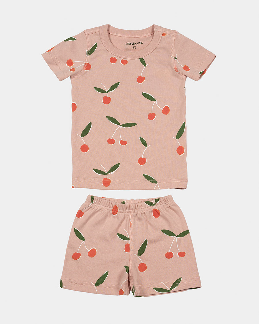 short-sleeve pajamas - citrus & cherries
