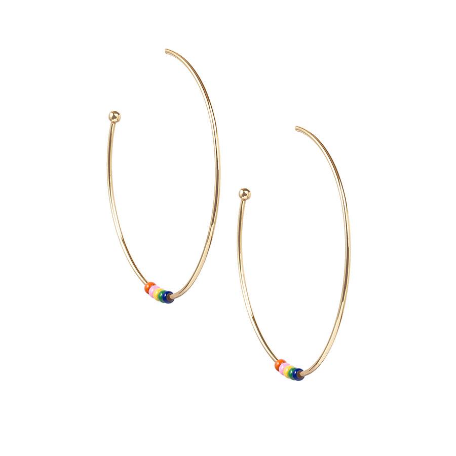 RAINBOW HOOP EARRINGS