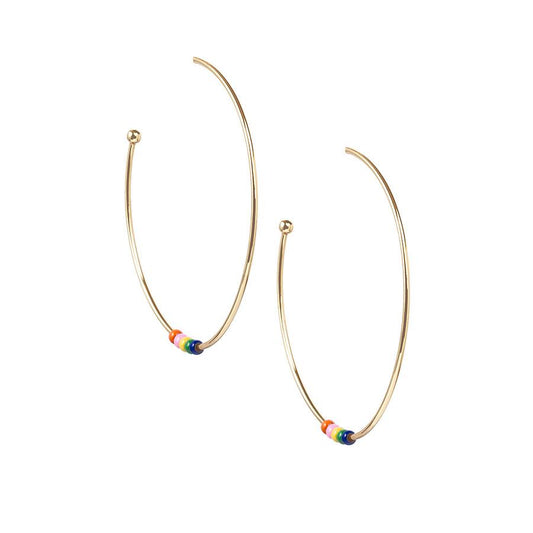RAINBOW HOOP EARRINGS