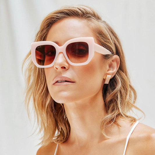 UNCOMMON JAMES x DIFF | RETRO SUNGLASSES | CREAMY PINK